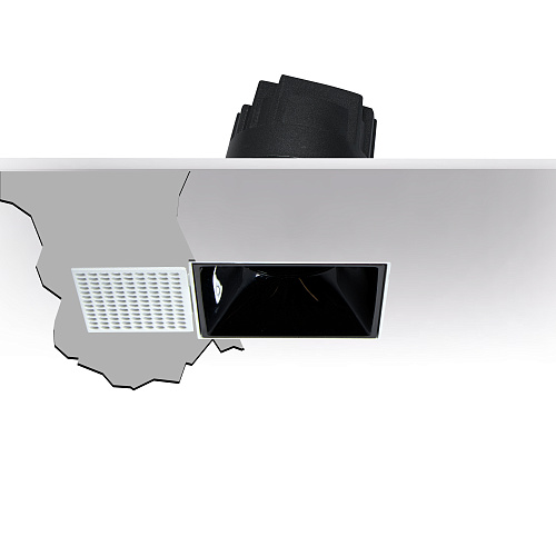 ART-SQF-180 LED светильник встраиваемый безрамочный полуповоротный Downlight   -  Встраиваемые светильники 